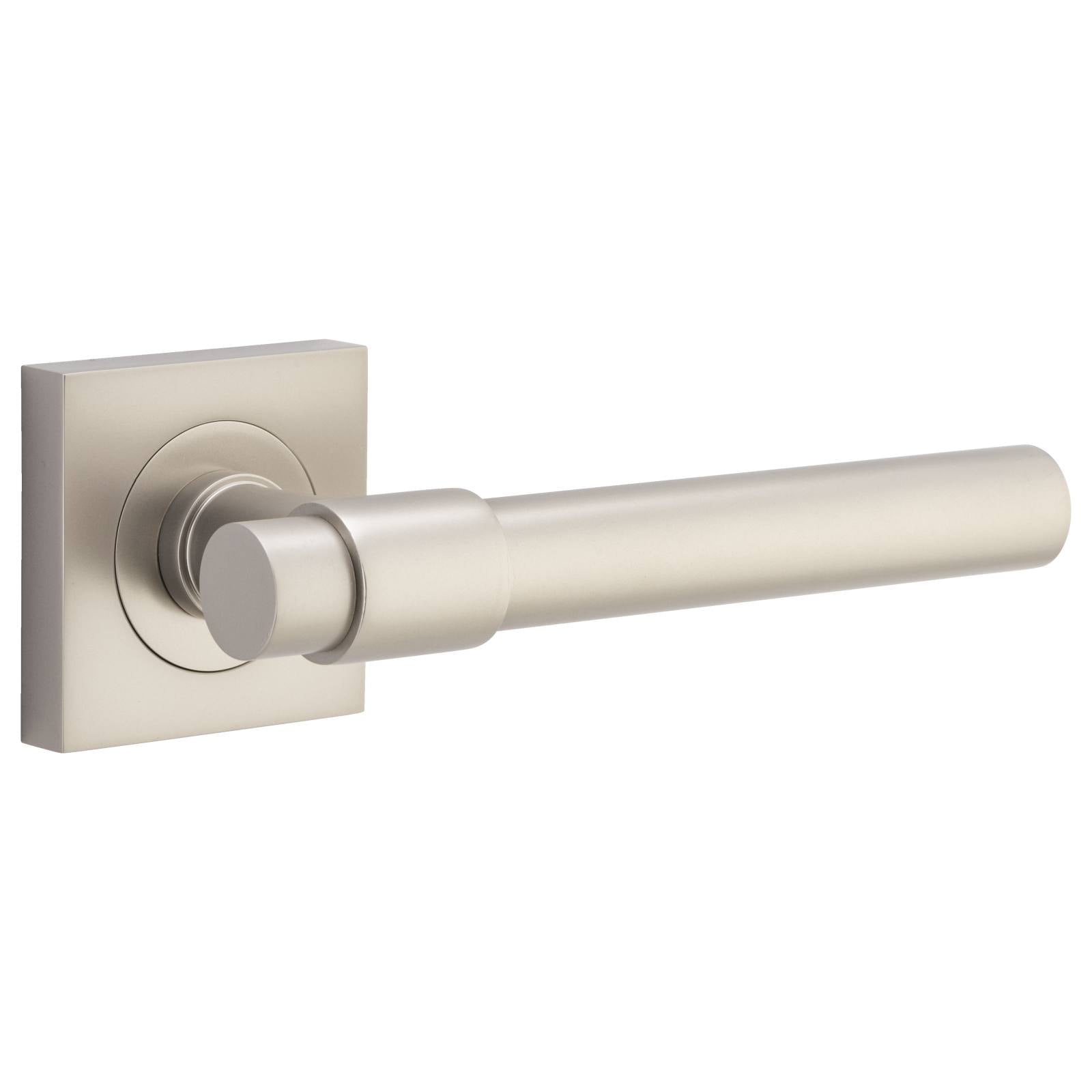 Helsinki Lever Square Rose Satin Nickel
