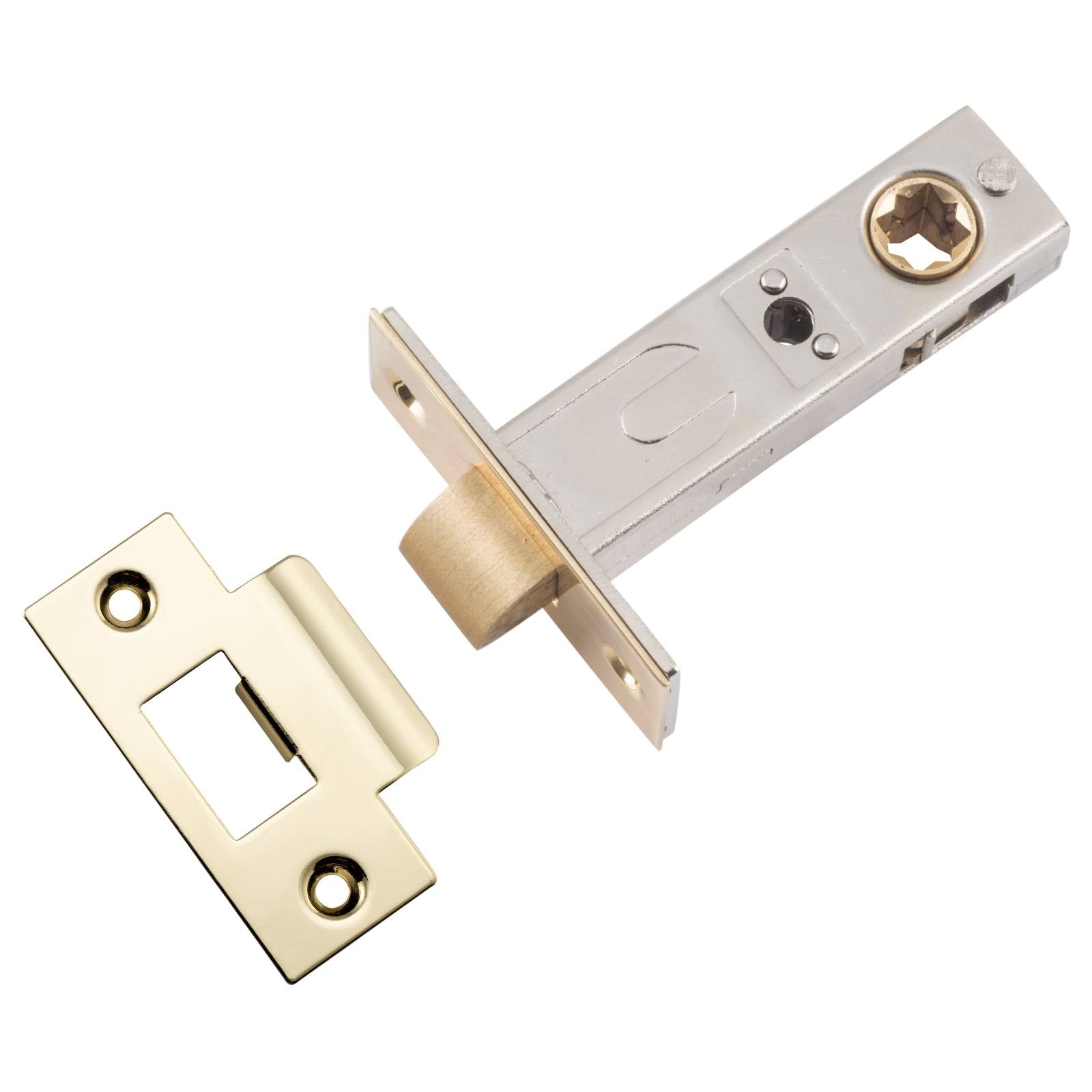 Iver Split Cam Tube Latch 60mm Backset, Polished Brass