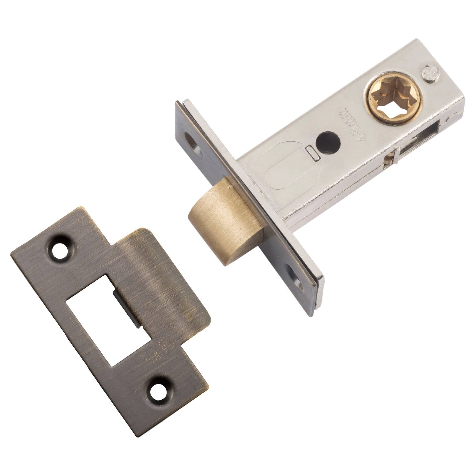 Iver Hard Sprung Split Cam Tube Latch 45mm Backset, Signature Brass