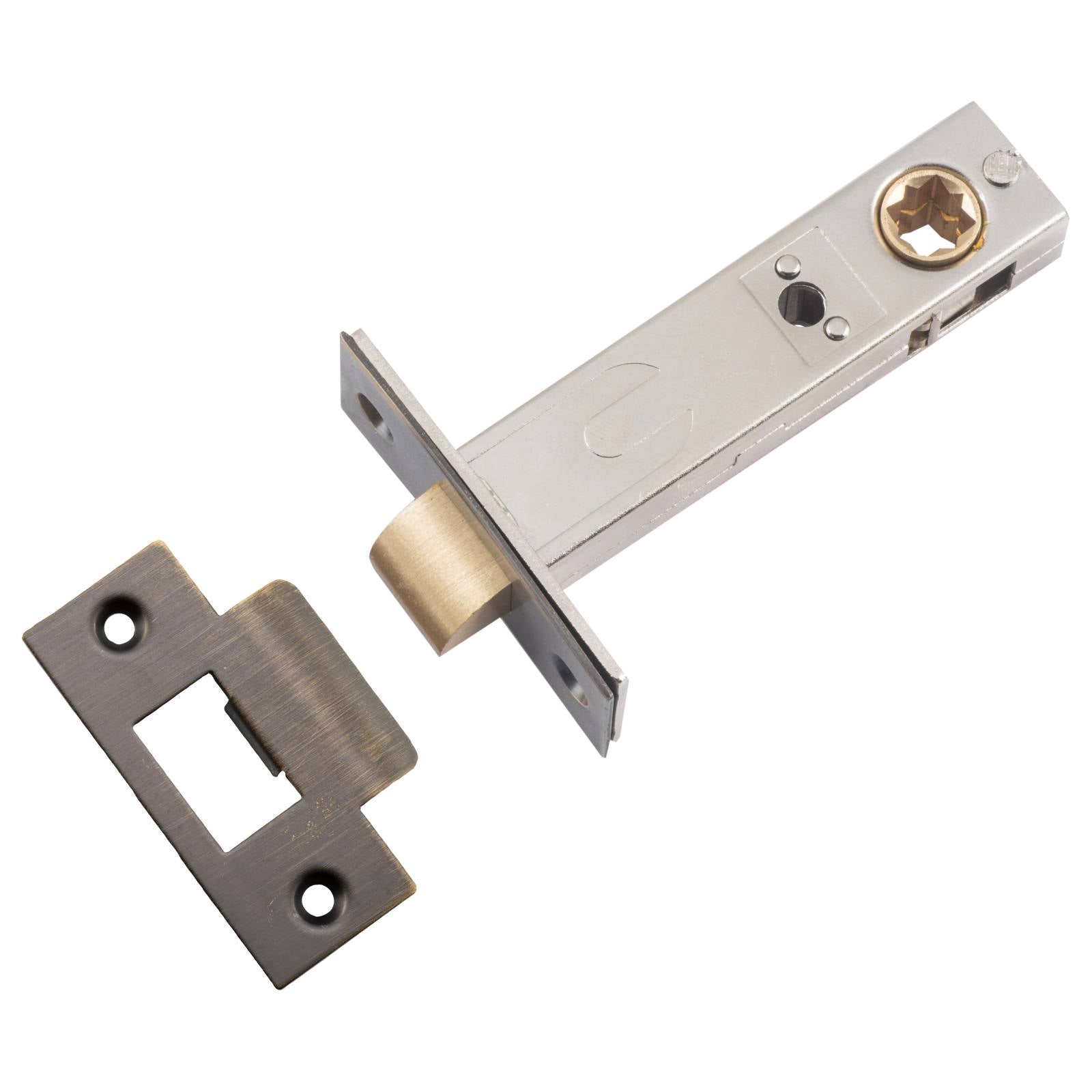 Iver Hard Sprung Split Cam Tube Latch 70mm Backset, Signature Brass
