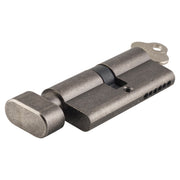 Euro Cylinder Key Thumb 6 Pin, Distressed Nickel