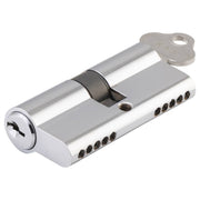Euro Cylinder Dual Function 5 Pin 65mm, Polished Chrome