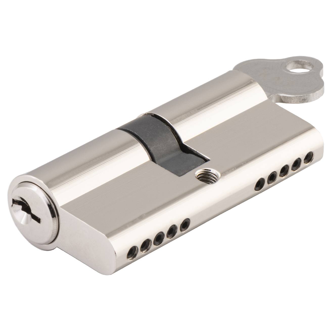 Euro Cylinder Dual Function 5 Pin 65mm, Polished Nickel
