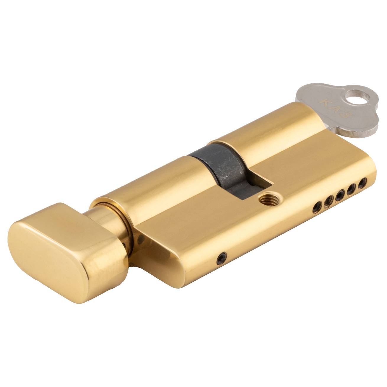 Euro Cylinder Key/Thumb 5 Pin Polished Brass