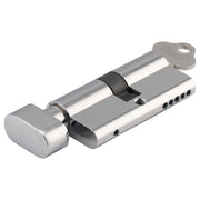 Euro Cylinder Key/Thumb 5 Pin Chrome Plated, Polished Chrome