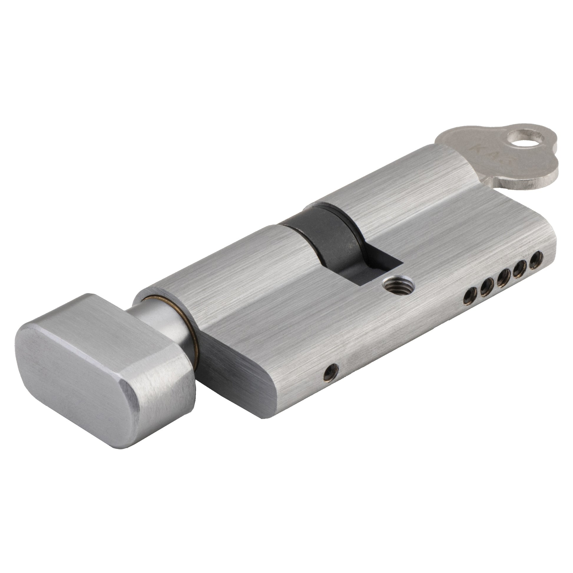 SDG Euro Cylinder Key Thumb 5 Pin 65mm, Brushed Chrome
