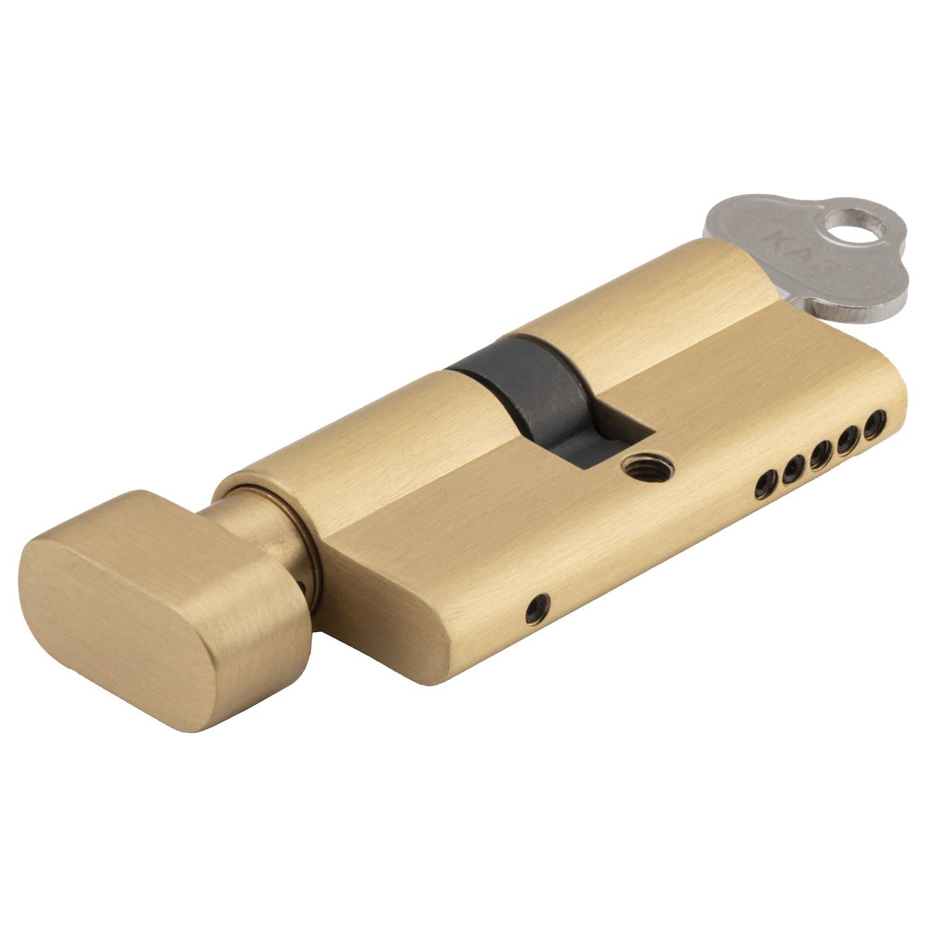 Euro Cylinder Key/Thumb 5 Pin Brushed Brass