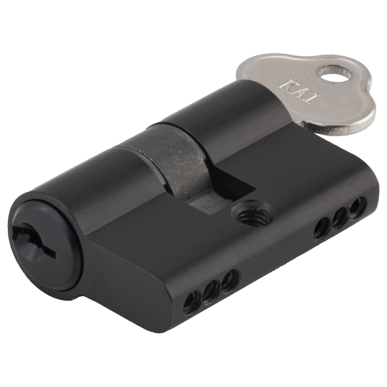 Euro Cylinder Key/Key 3 Pin Matt Black