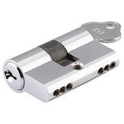 Euro Cylinder Key/Key 3 Pin Chrome Plated, Polished Chrome