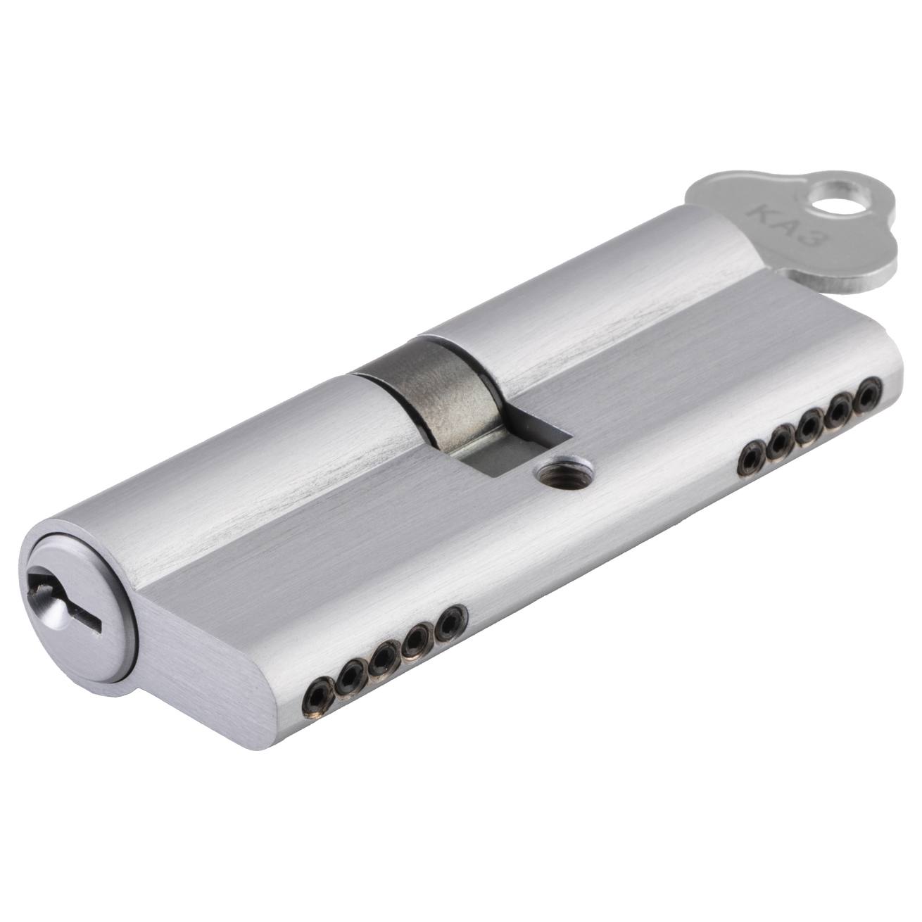 Euro Cylinder Dual Function 5 Pin 80mm, Brushed Chrome