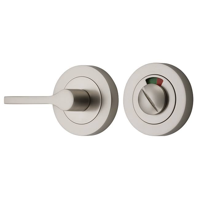 Accessibility Privacy Turn with Indicator Round Satin Nickel