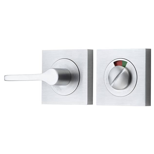 Accessibility Privacy Turn with Indicator Square Brushed Chrome