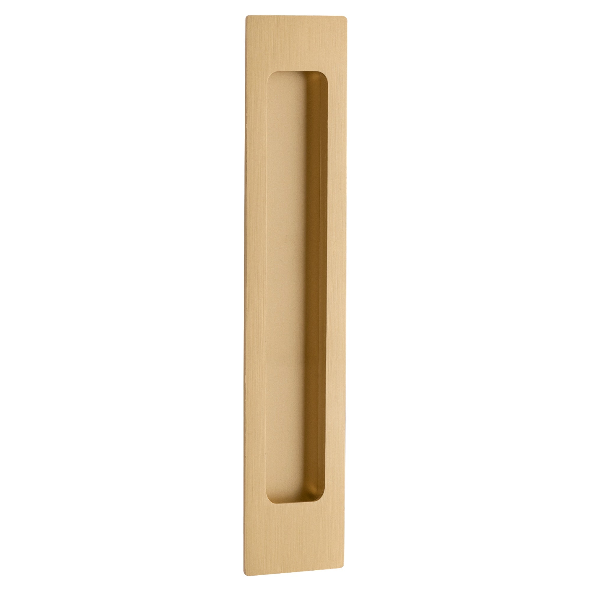 Flush Pull Rectangular Brushed Gold PVD H225xW45xP2.5mm