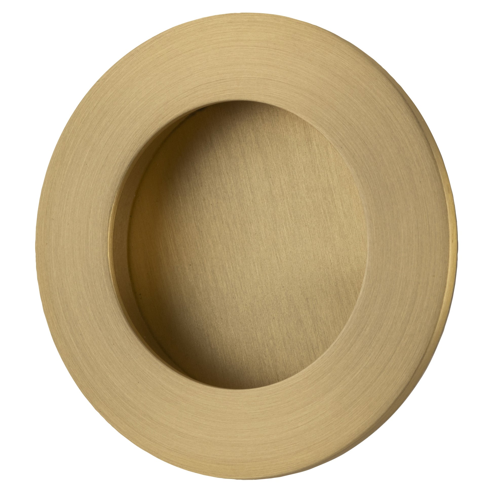 Flush Pull Round D64xP2.5mm, Brushed Brass