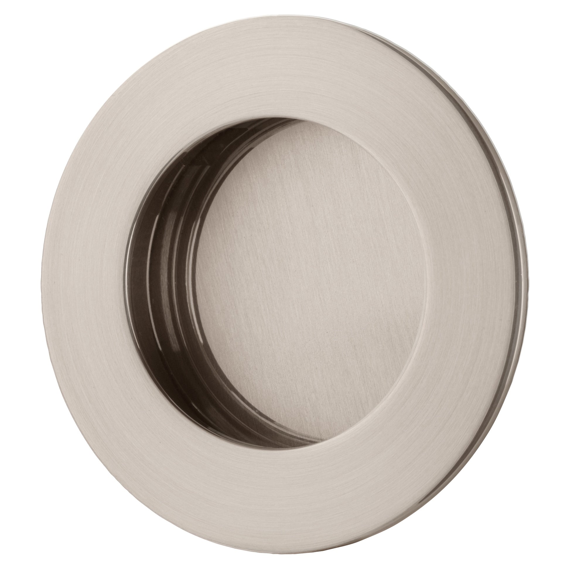 Flush Pull Round D64xP2.5mm, Satin Nickel