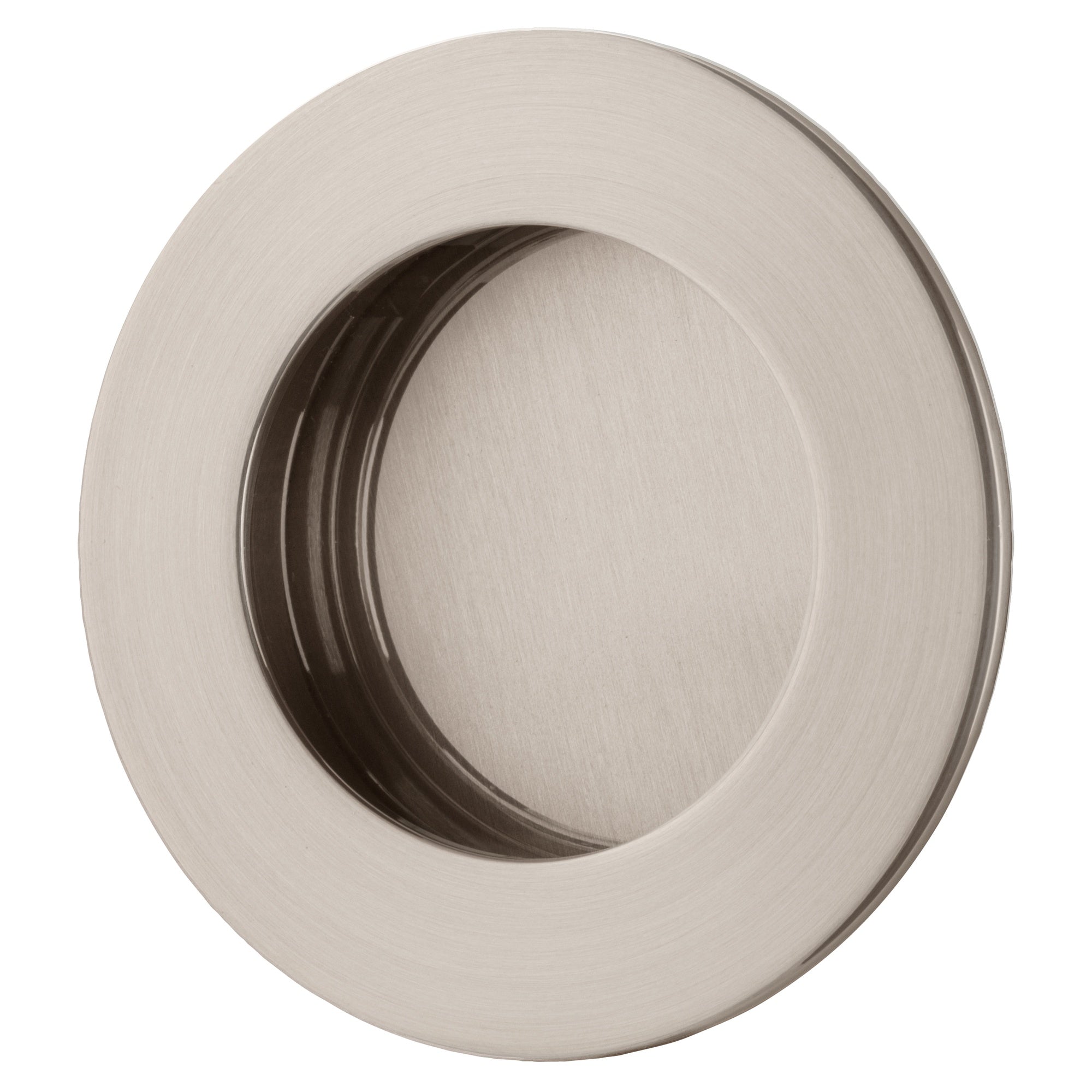 Flush Pull Round D64xP2.5mm, Satin Nickel