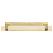 Brunswick Cabinet Pull With Backplate  Brushed Gold Pvd Ctc160Mm