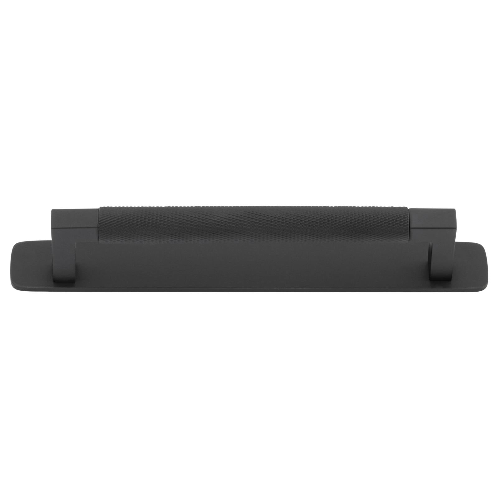 Brunswick Cabinet Pull With Backplate  Matt Black Ctc160Mm