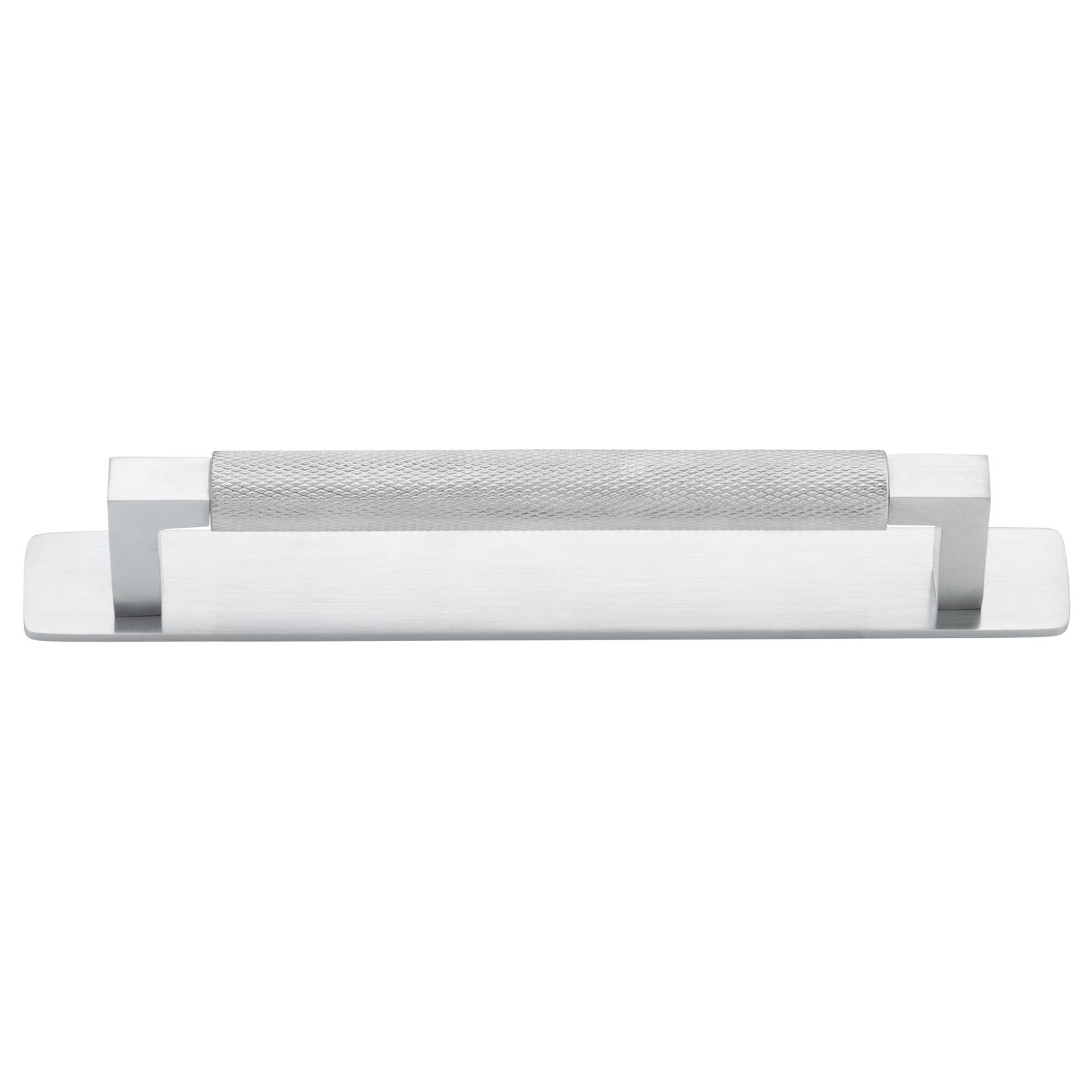 Brunswick Cabinet Pull With Backplate  Brushed Chrome Ctc160Mm