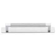 Brunswick Cabinet Pull With Backplate  Brushed Chrome Ctc160Mm