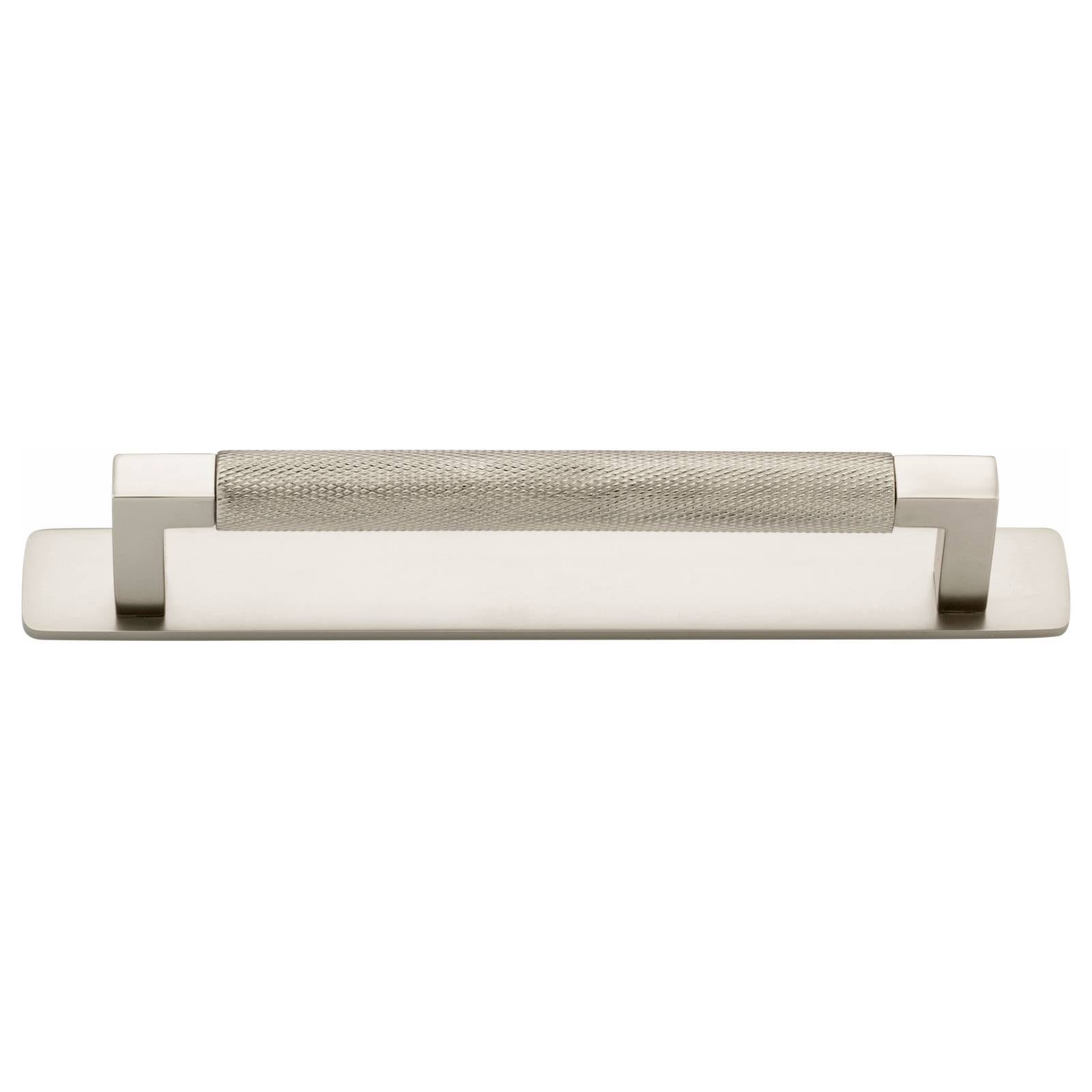 Brunswick Cabinet Pull With Backplate  Satin Nickel Ctc160Mm