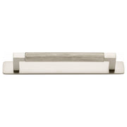 Brunswick Cabinet Pull With Backplate  Satin Nickel Ctc160Mm