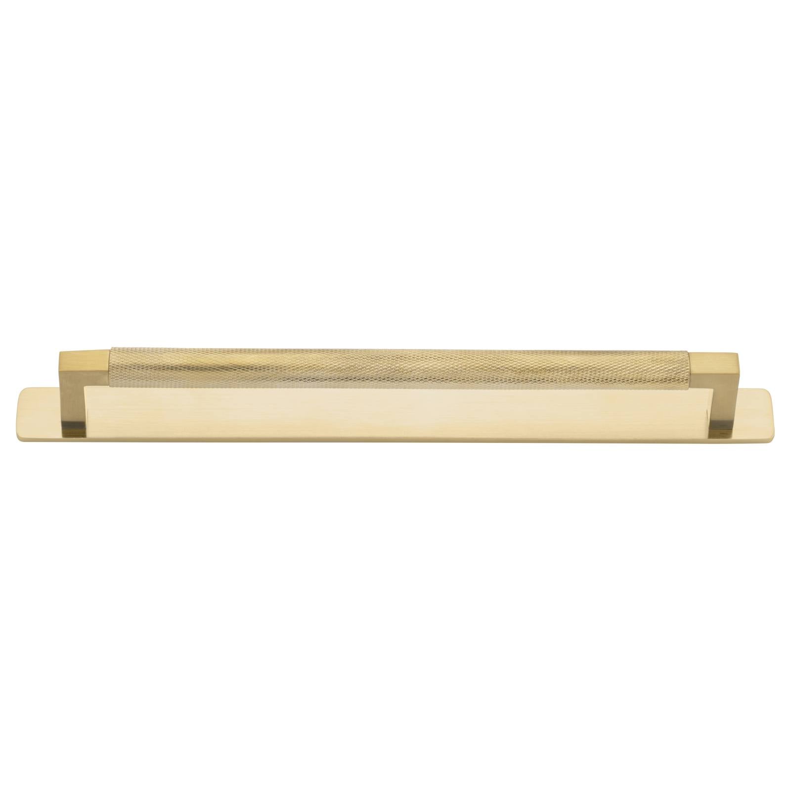 Brunswick Cabinet Pull With Backplate  Brushed Gold Pvd Ctc256Mm