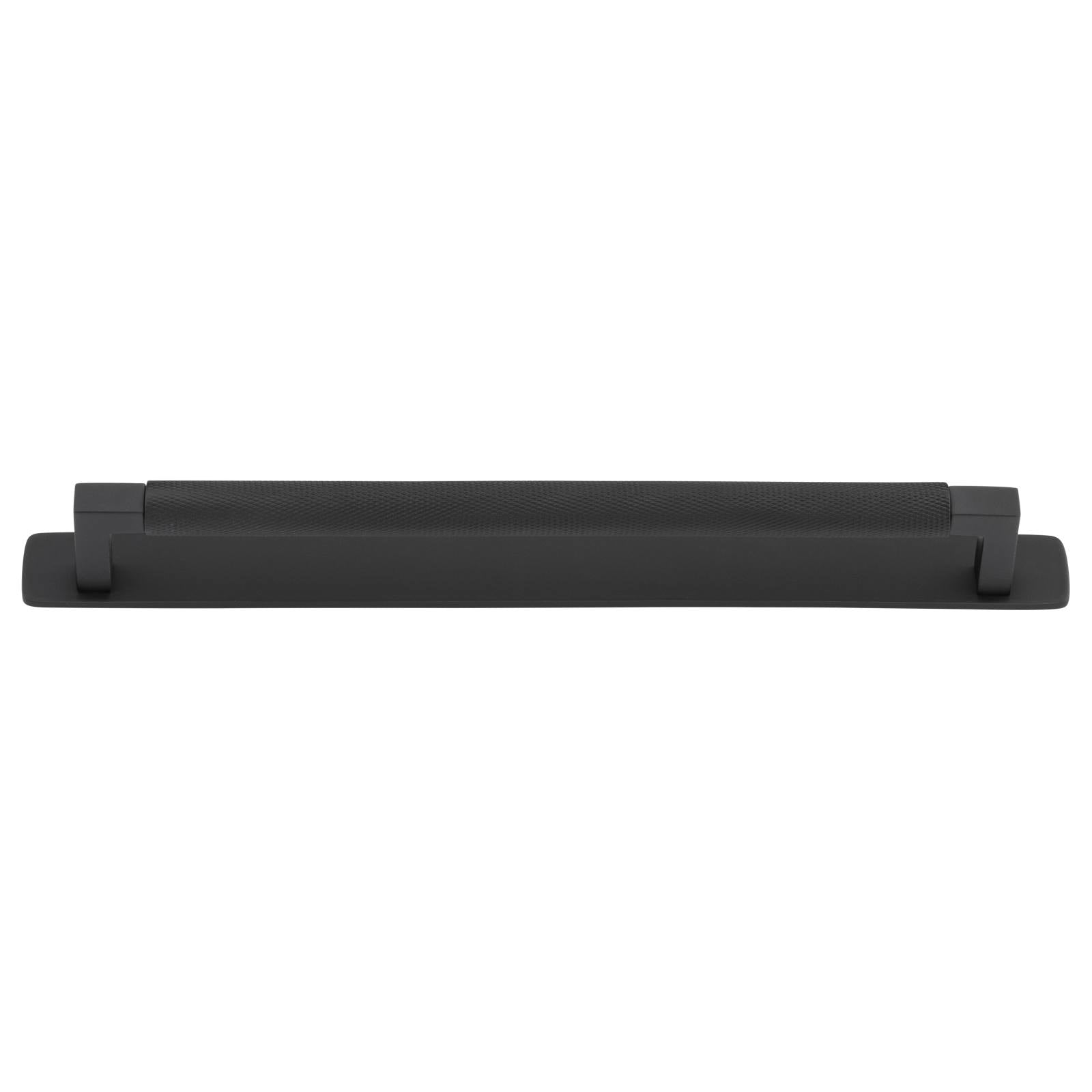 Brunswick Cabinet Pull With Backplate  Matt Black Ctc256Mm