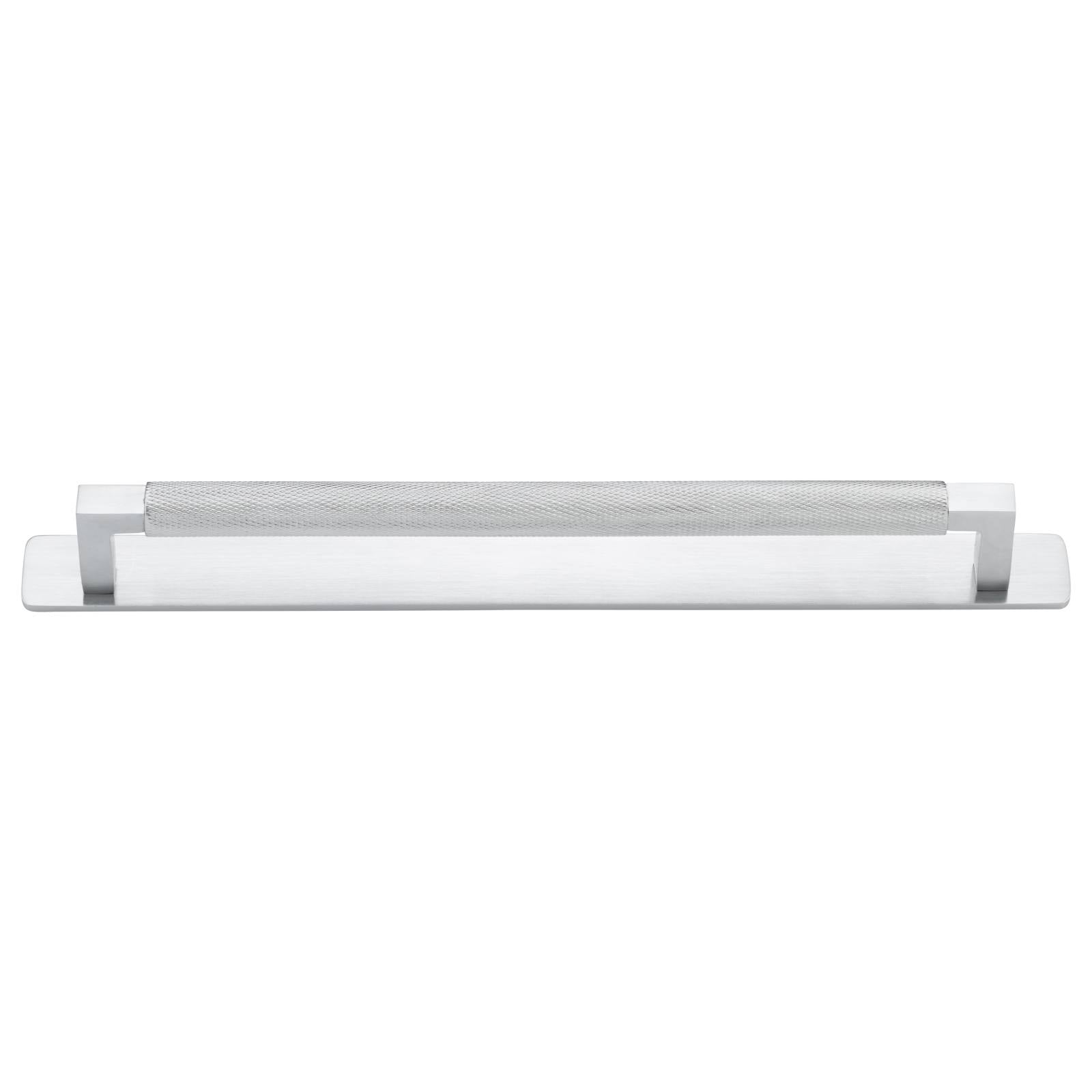 Brunswick Cabinet Pull With Backplate  Brushed Chrome Ctc256Mm