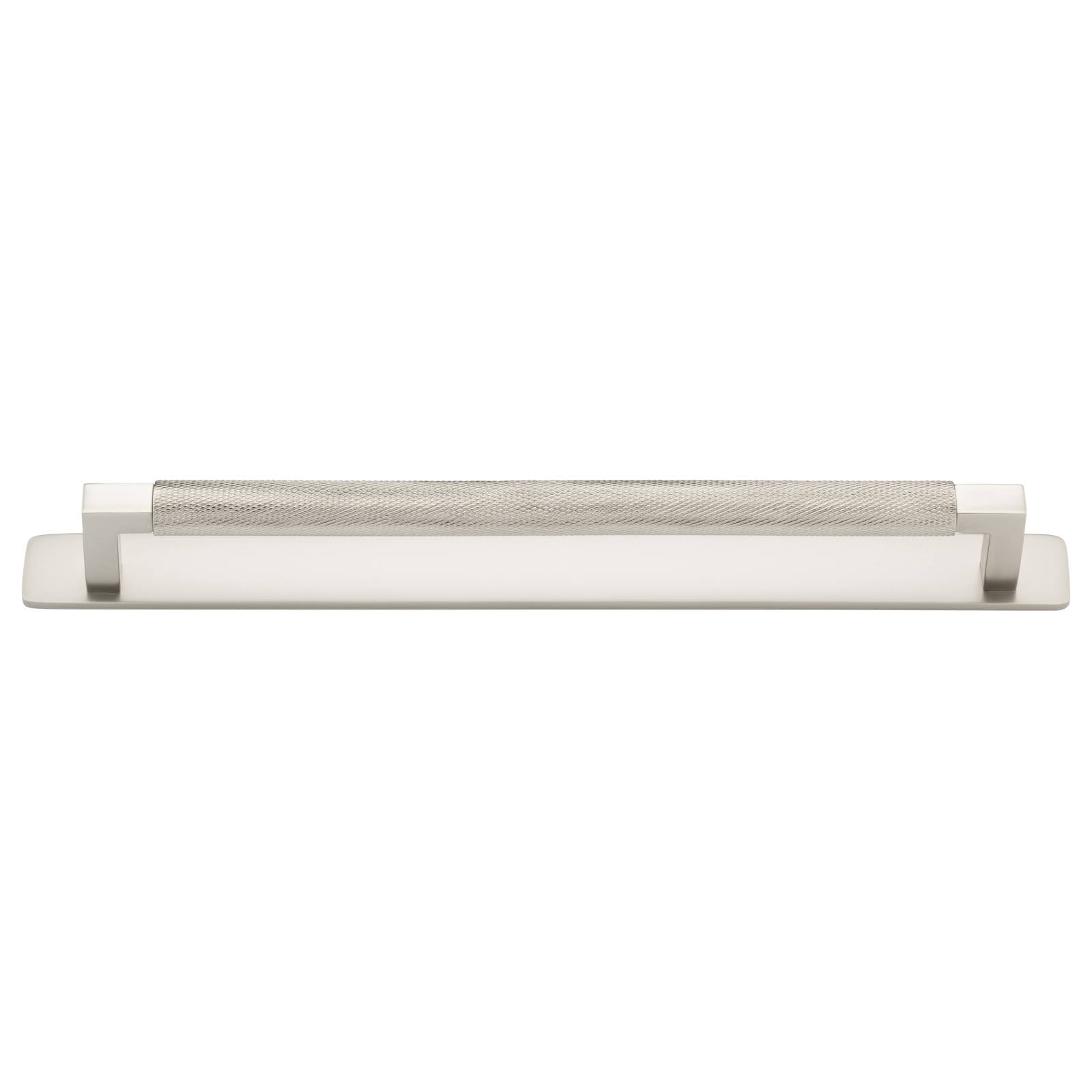 Brunswick Cabinet Pull With Backplate  Satin Nickel Ctc256Mm