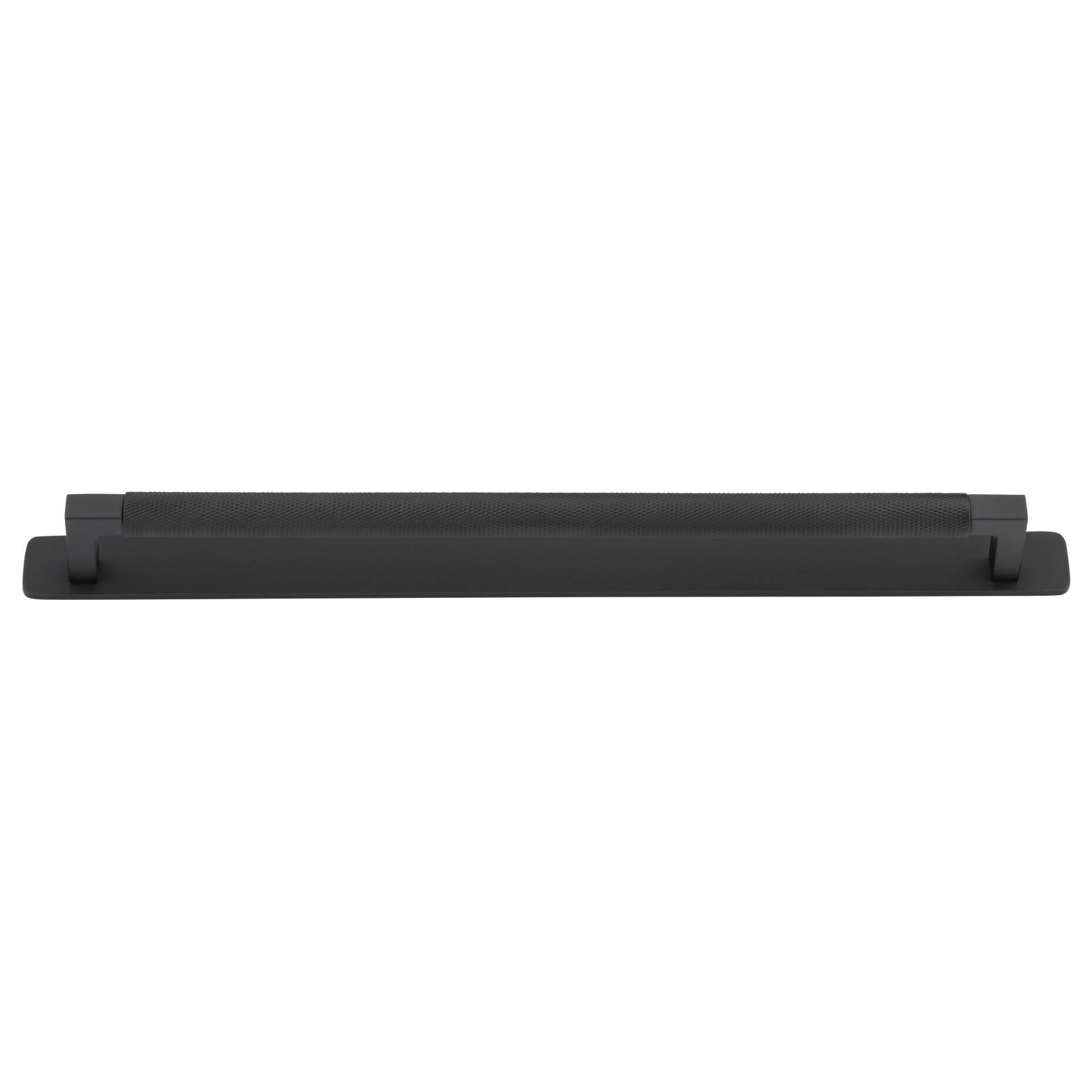 Brunswick Cabinet Pull With Backplate  Matt Black Ctc320Mm