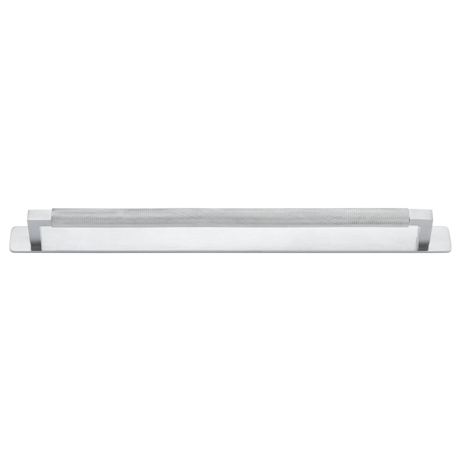 Brunswick Cabinet Pull With Backplate  Brushed Chrome Ctc320Mm