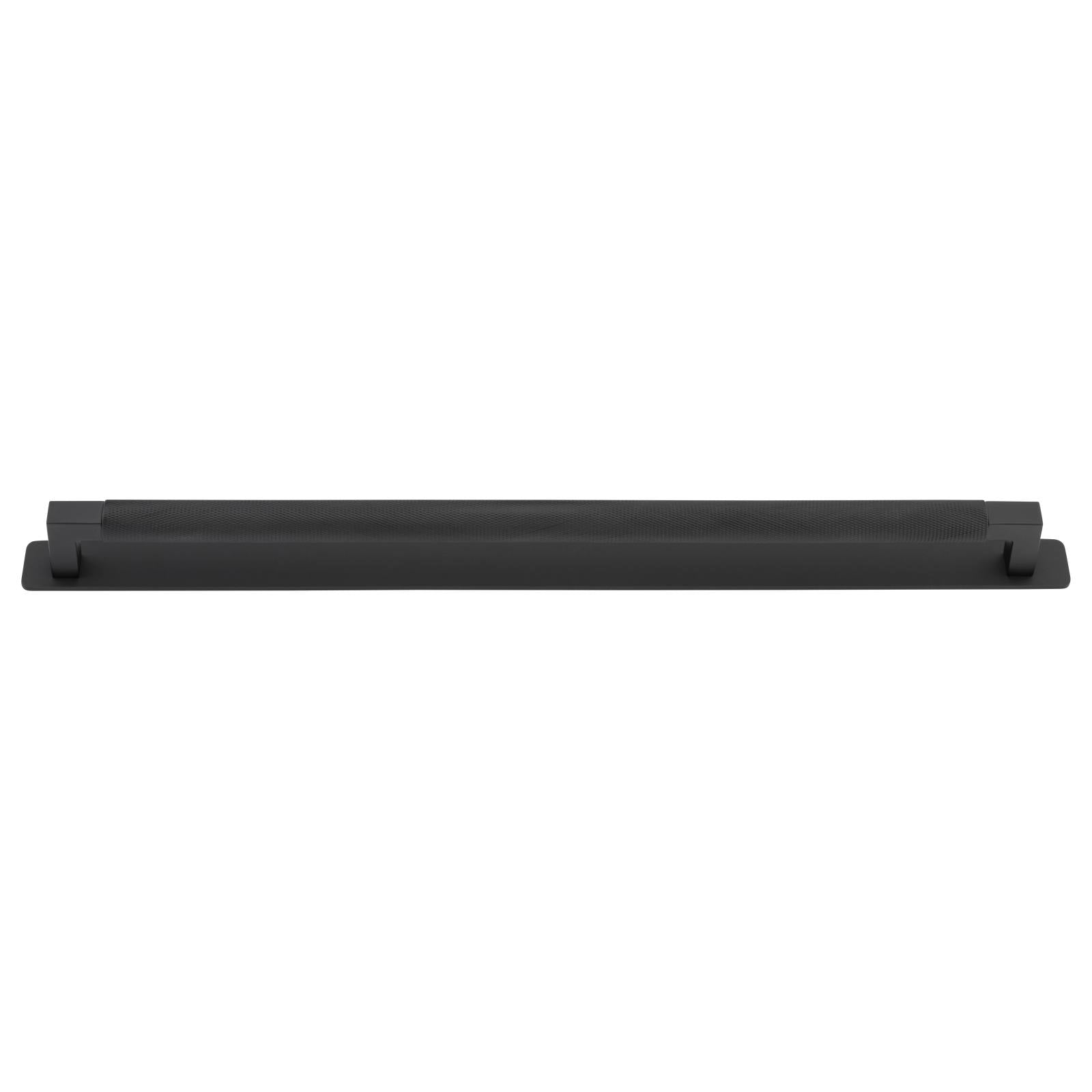 Brunswick Cabinet Pull With Backplate  Matt Black Ctc450Mm