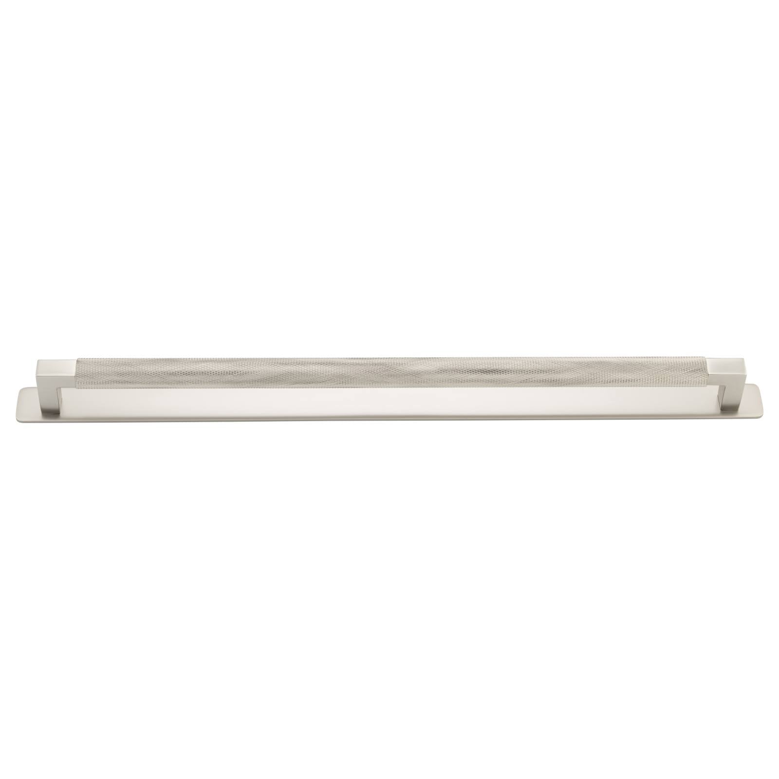 Brunswick Cabinet Pull With Backplate  Satin Nickel Ctc450Mm