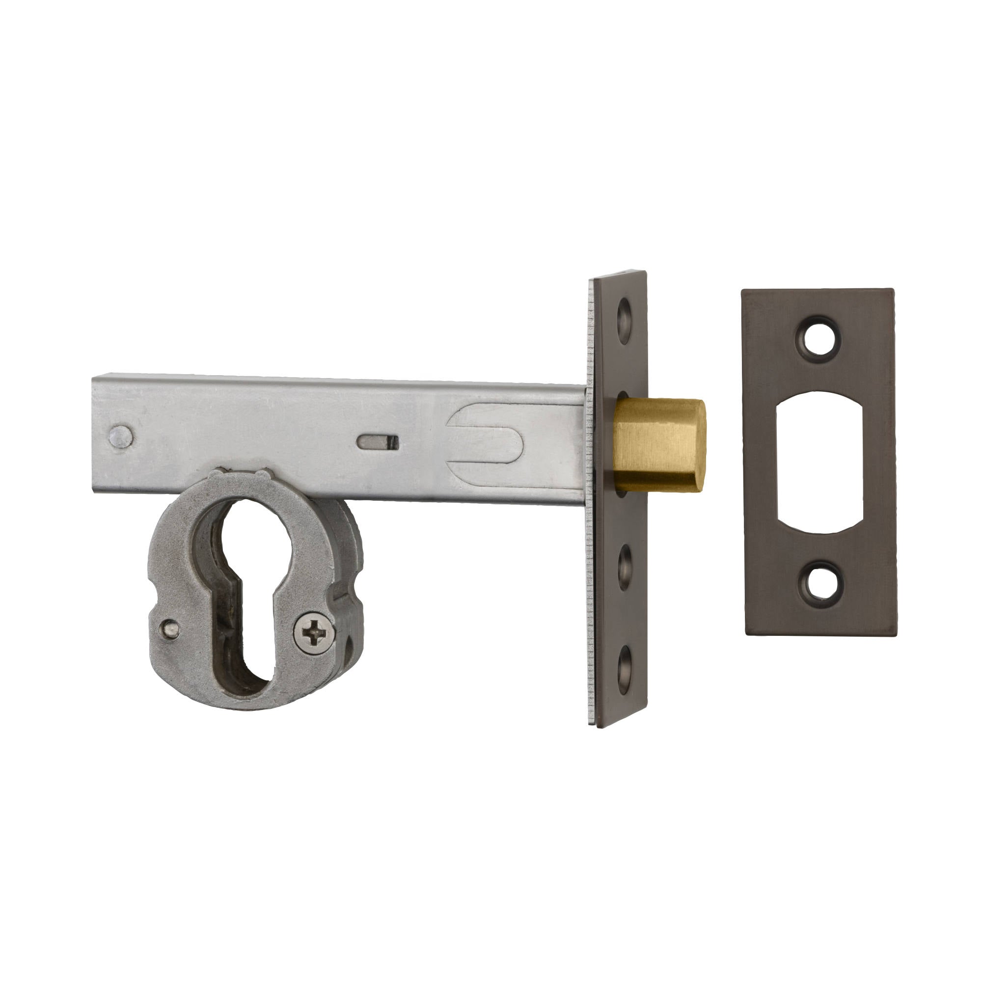 Euro Mortice Deadbolt 70mm Backset, Signature Brass