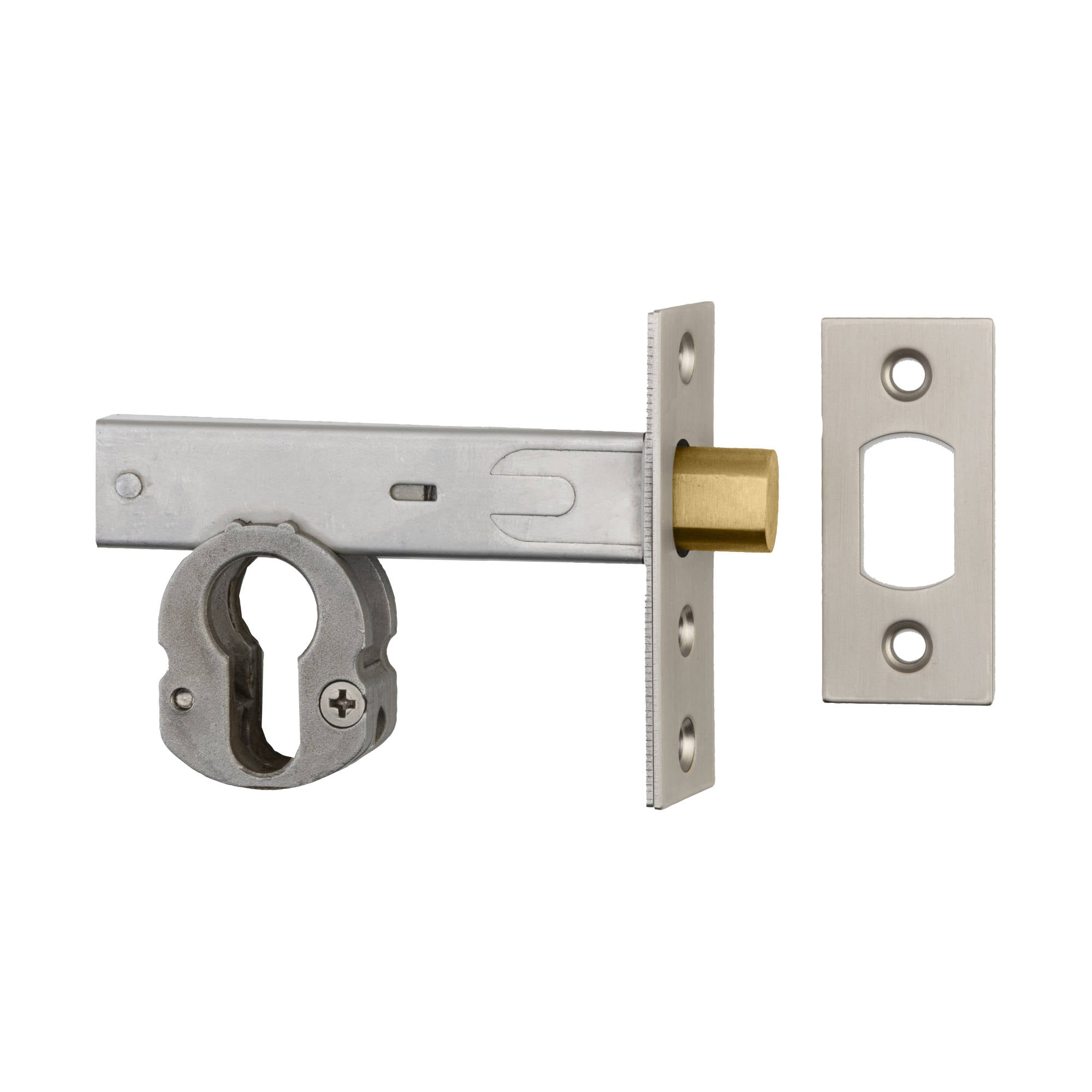 Euro Mortice Deadbolt 70mm Backset, Satin Nickel
