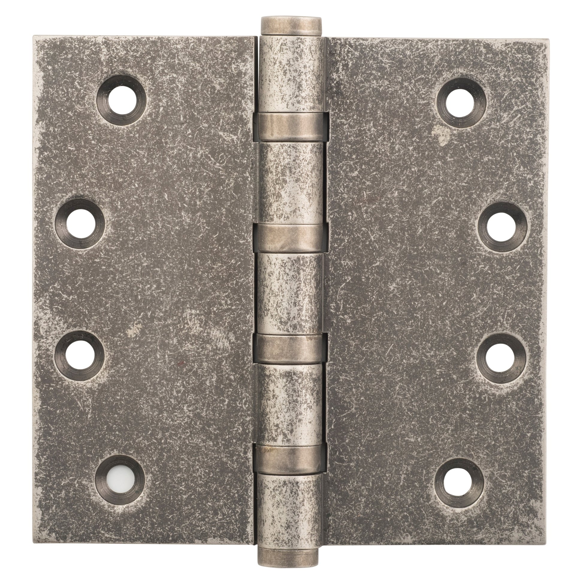 Ball Bearing Hinge Distressed Nickel 10x10cm, Rumbled Nickel, Distressed Nickel/Rumbled Nickel