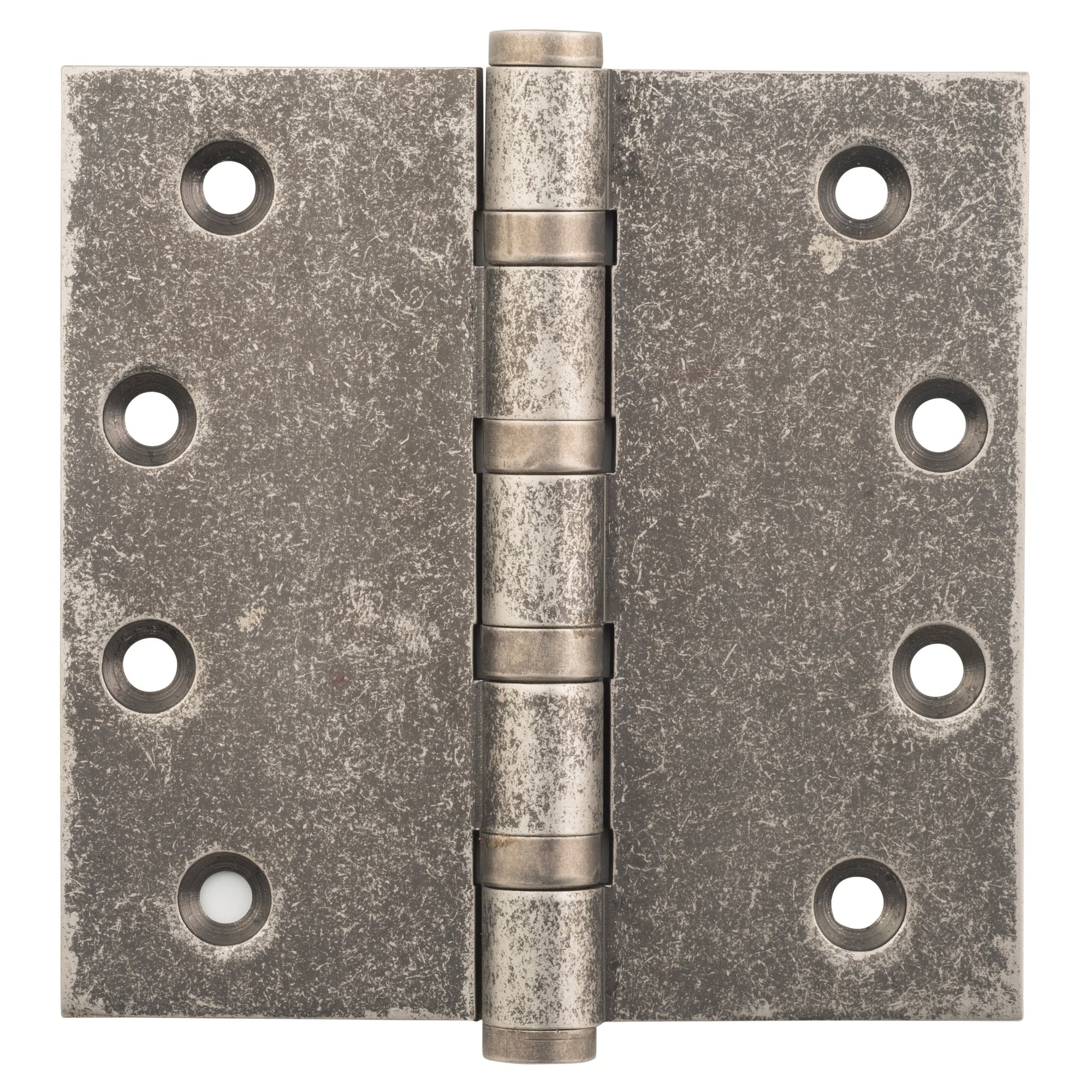 Ball Bearing Hinge Distressed Nickel 10x10cm, Rumbled Nickel, Distressed Nickel/Rumbled Nickel