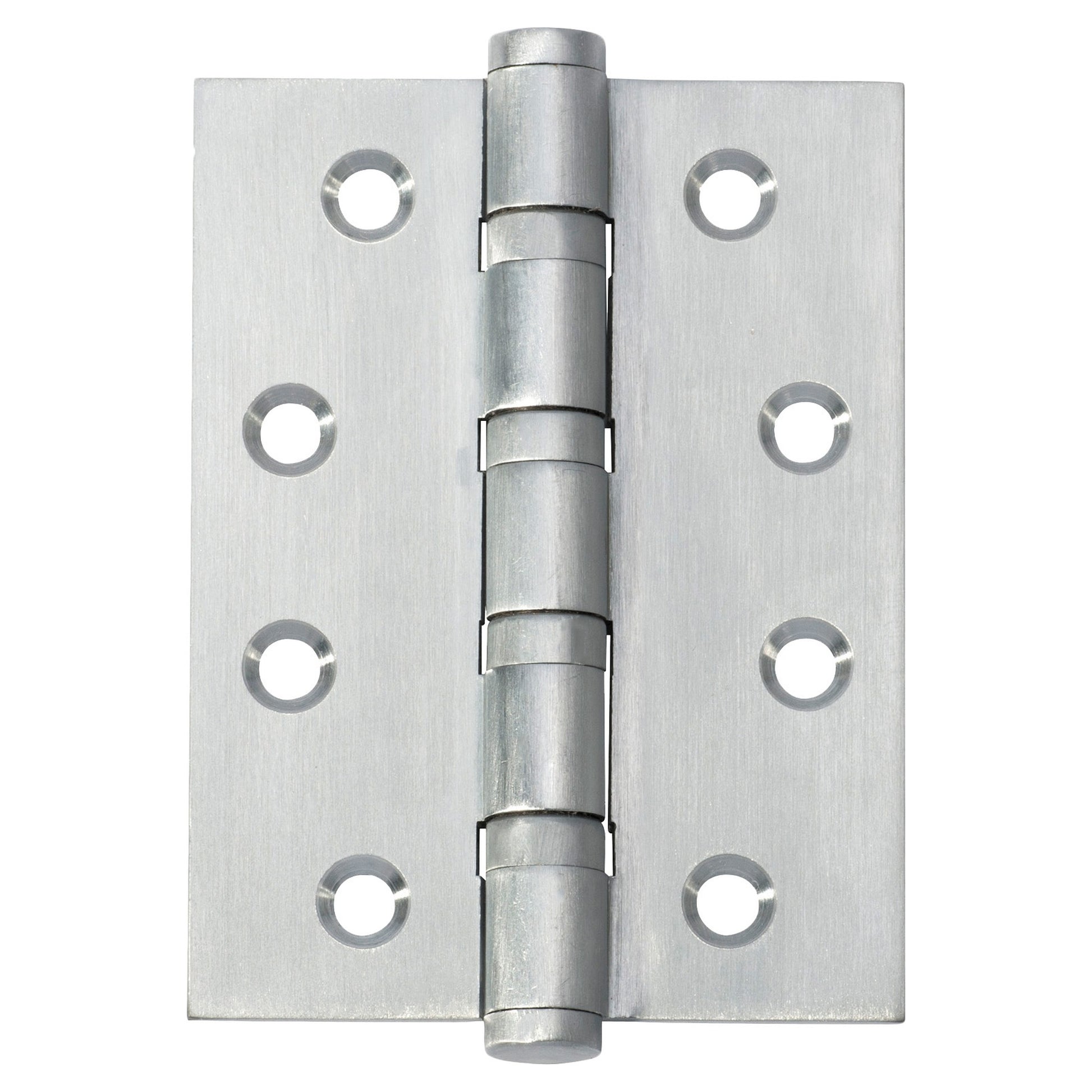 Ball Bearing Hinge Brushed Chrome 10x7.5cm, Satin Chrome, Brushed Chrome/Satin Chrome
