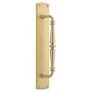 Pull Handle Sarlat Backplate, Brushed Brass