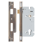 Mortice Lock Euro Rebated CTC85mm Backset 60mm Signature Brass, Antique Brass