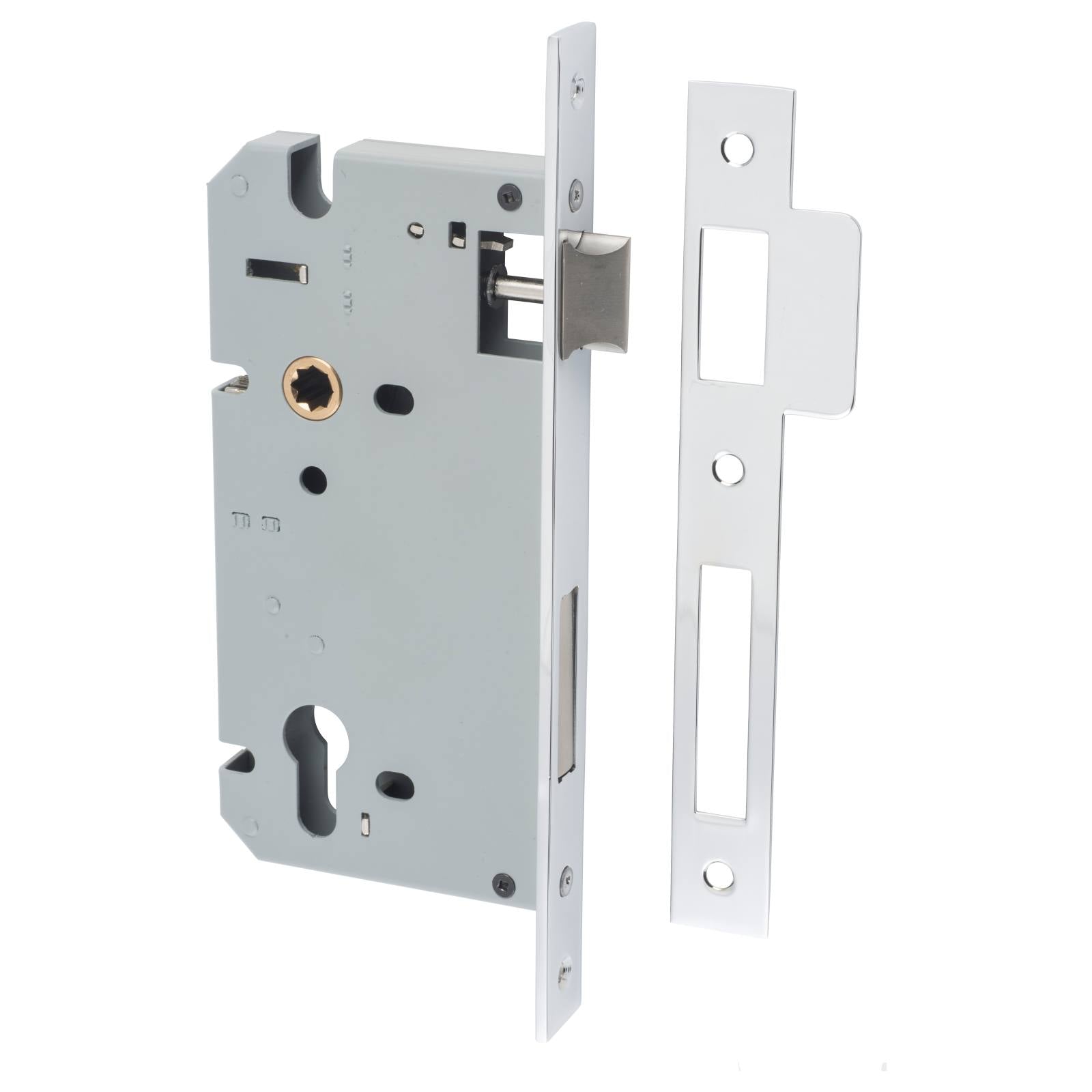 85mm Euro Lock (60mm Backset), Chrome