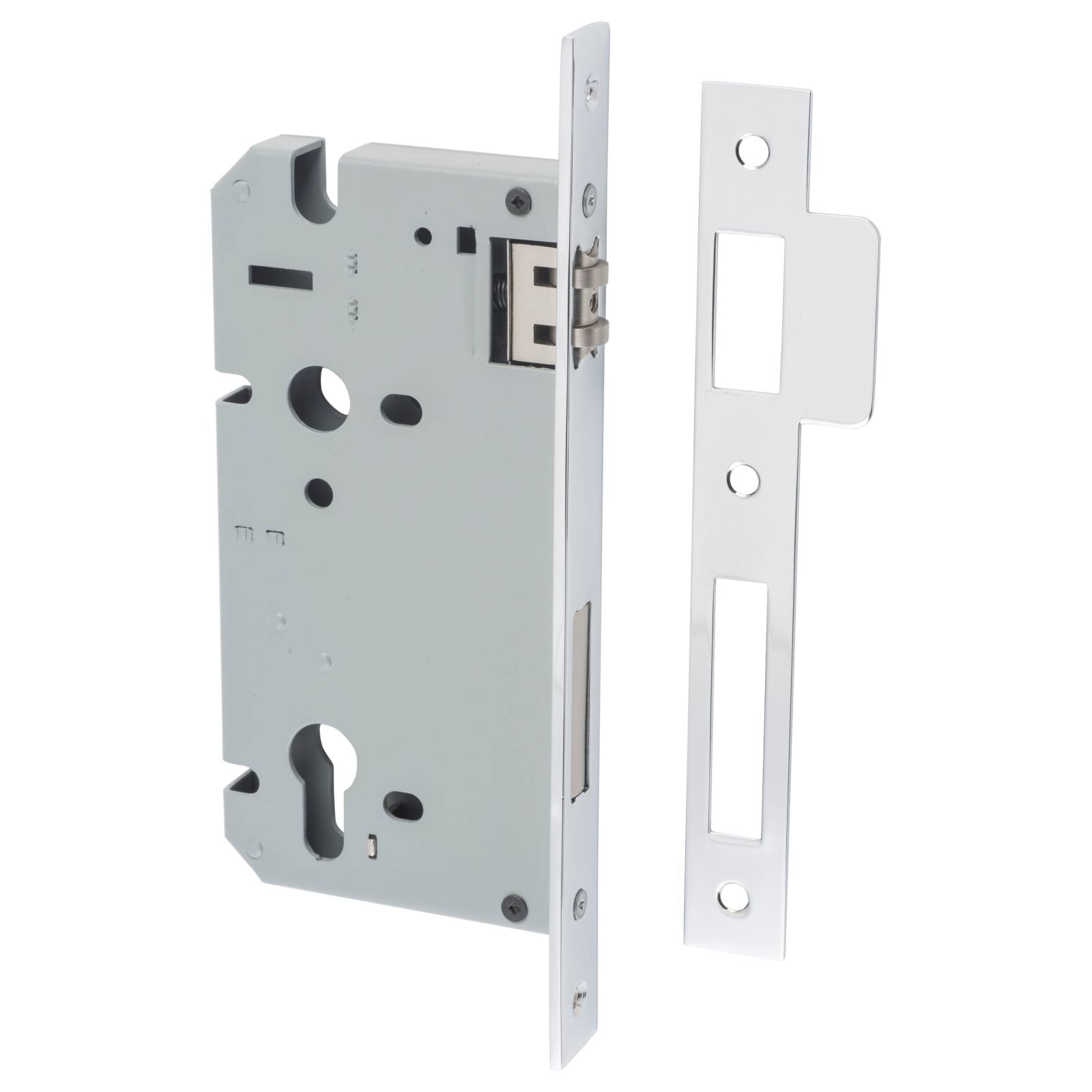 85mm Euro Roller Lock (60mm Backset), Chrome