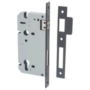 85mm Euro Roller Lock (60mm Backset), Matte Black