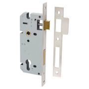 Mortice Lock Euro CTC85mm Backset 45mm, Satin Nickel