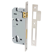 Mortice Lock Roller Euro SN CTC85mm Backset 45mm, Satin Nickel
