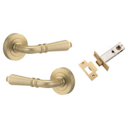 Sarlat Lever Round Rose Passage Kit Brushed Brass