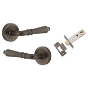 Sarlat Lever Round Rose Passage Kit Signature Brass