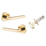 Baltimore Lever Round Rose Passage Kit Polished Brass