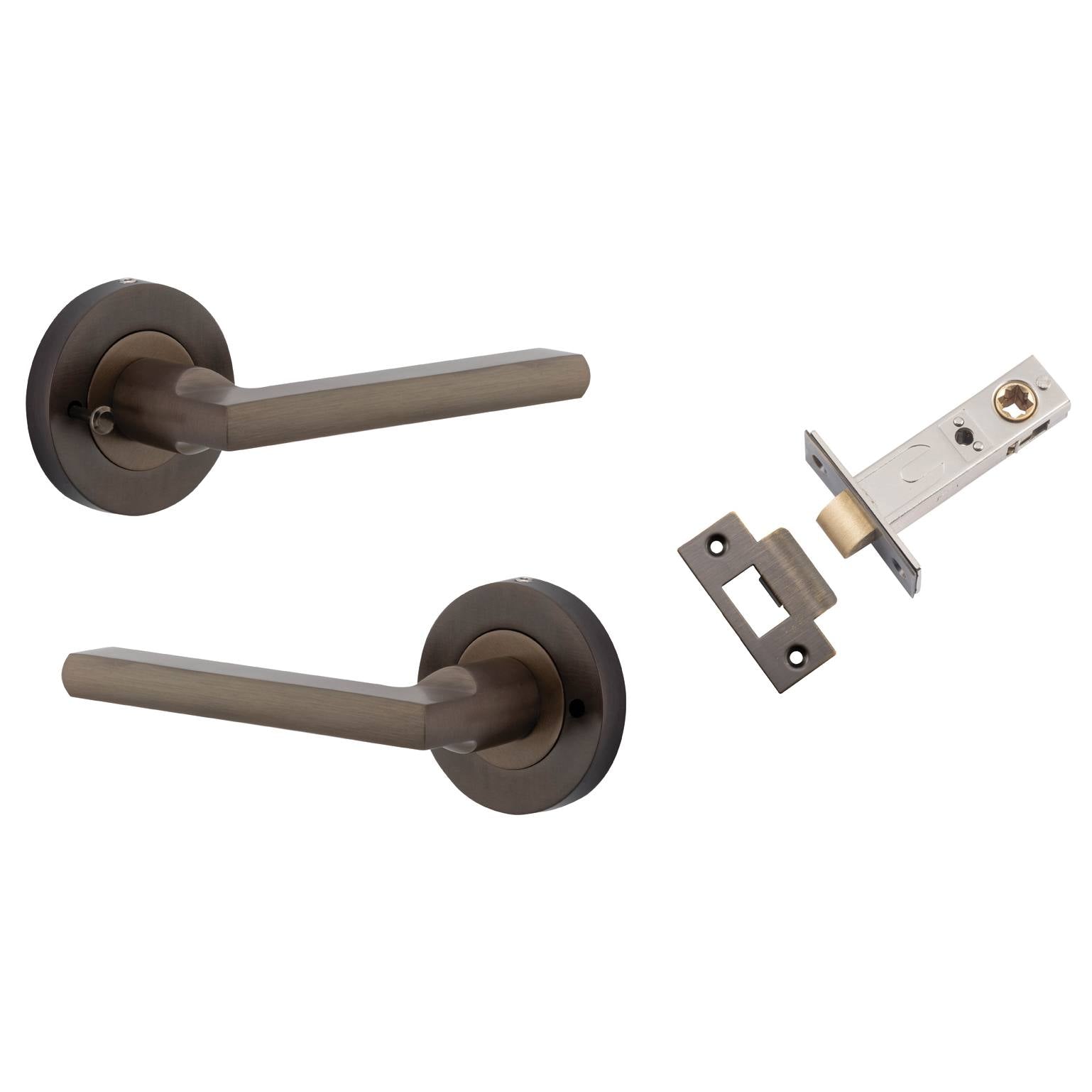 Baltimore Lever Round Rose (Inbuilt Privacy) Signature Brass